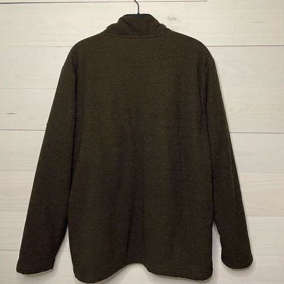 ORVIS Men’s 1/4 Zip Sherpa-Lined Pullover Sweater XL Brown - Picture 3 of 6